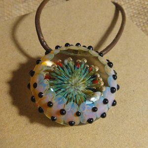 Handmade Glass Flower Pendant
